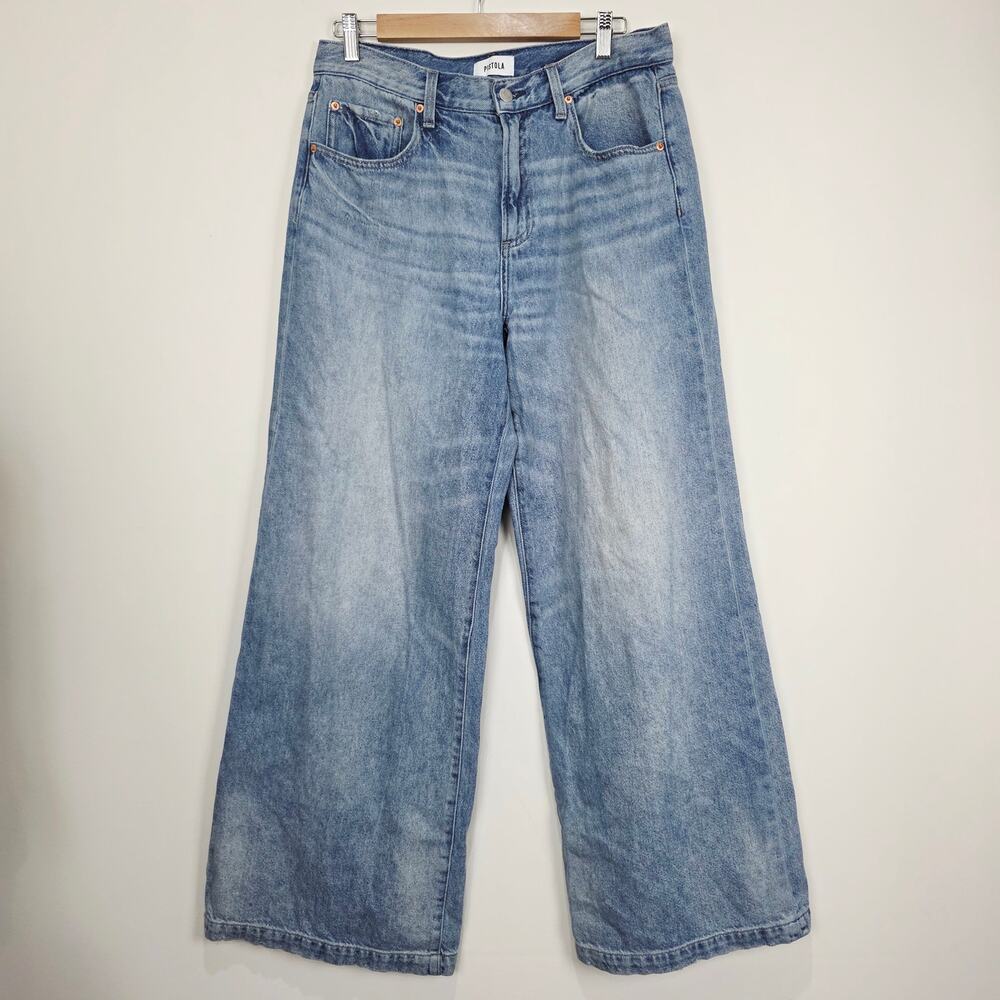 pistola Light Blue Wide Leg Jeans - Picture 6 of 10